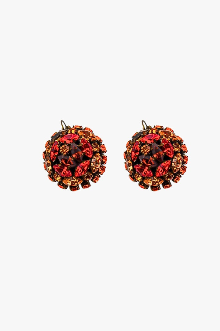 Boucles d'oreilles en strass orange outlet collection