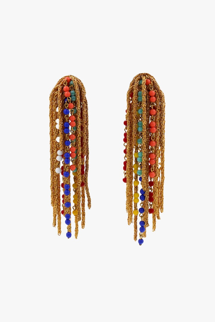 boucles d'oreilles Gonzague perle multi couleur