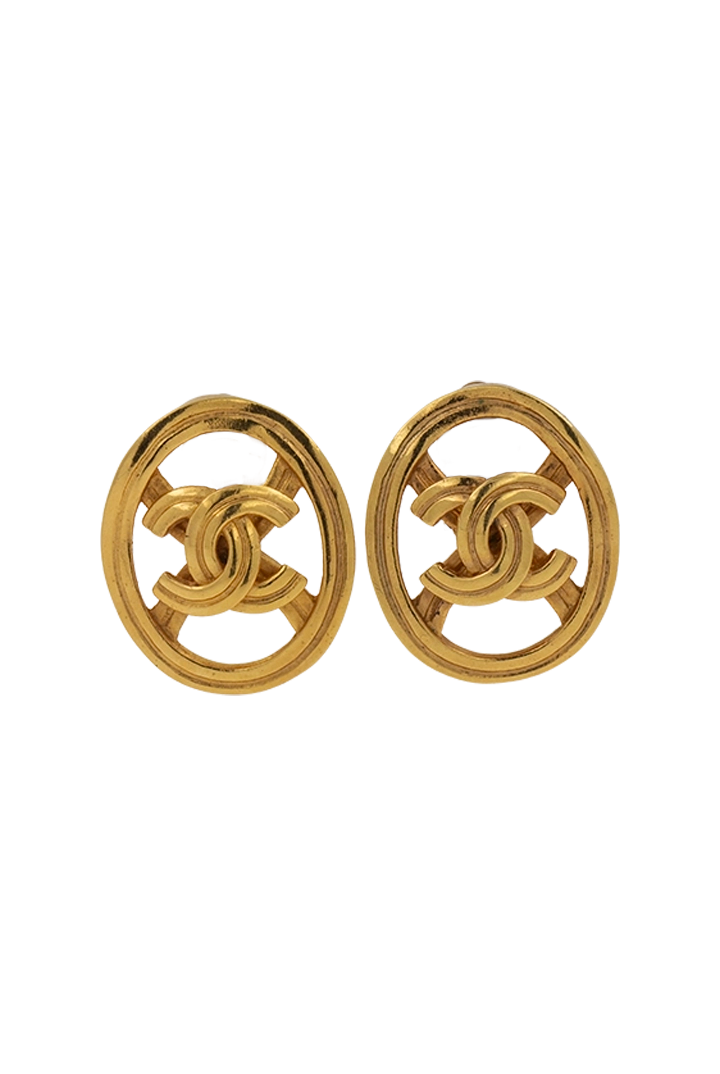 Bijou de luxe boucles d'oreilles vintage année 90 maison de luxe chanel - idée cadeau