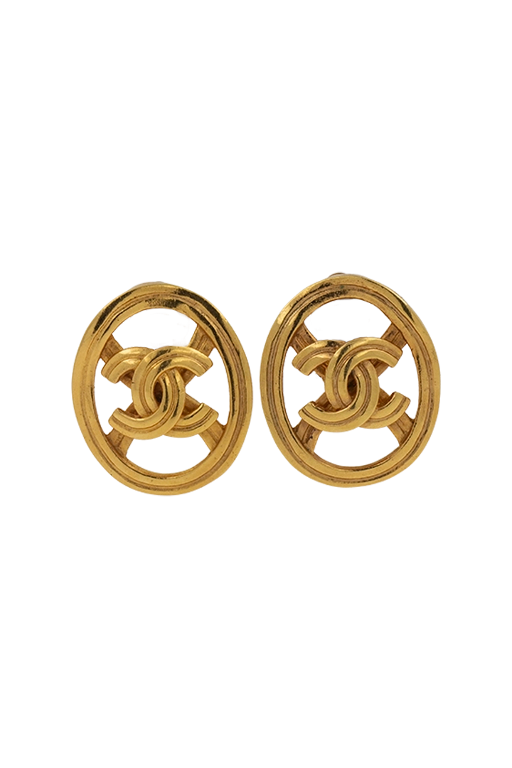 Bijou de luxe boucles d'oreilles vintage année 90 maison de luxe chanel - idée cadeau