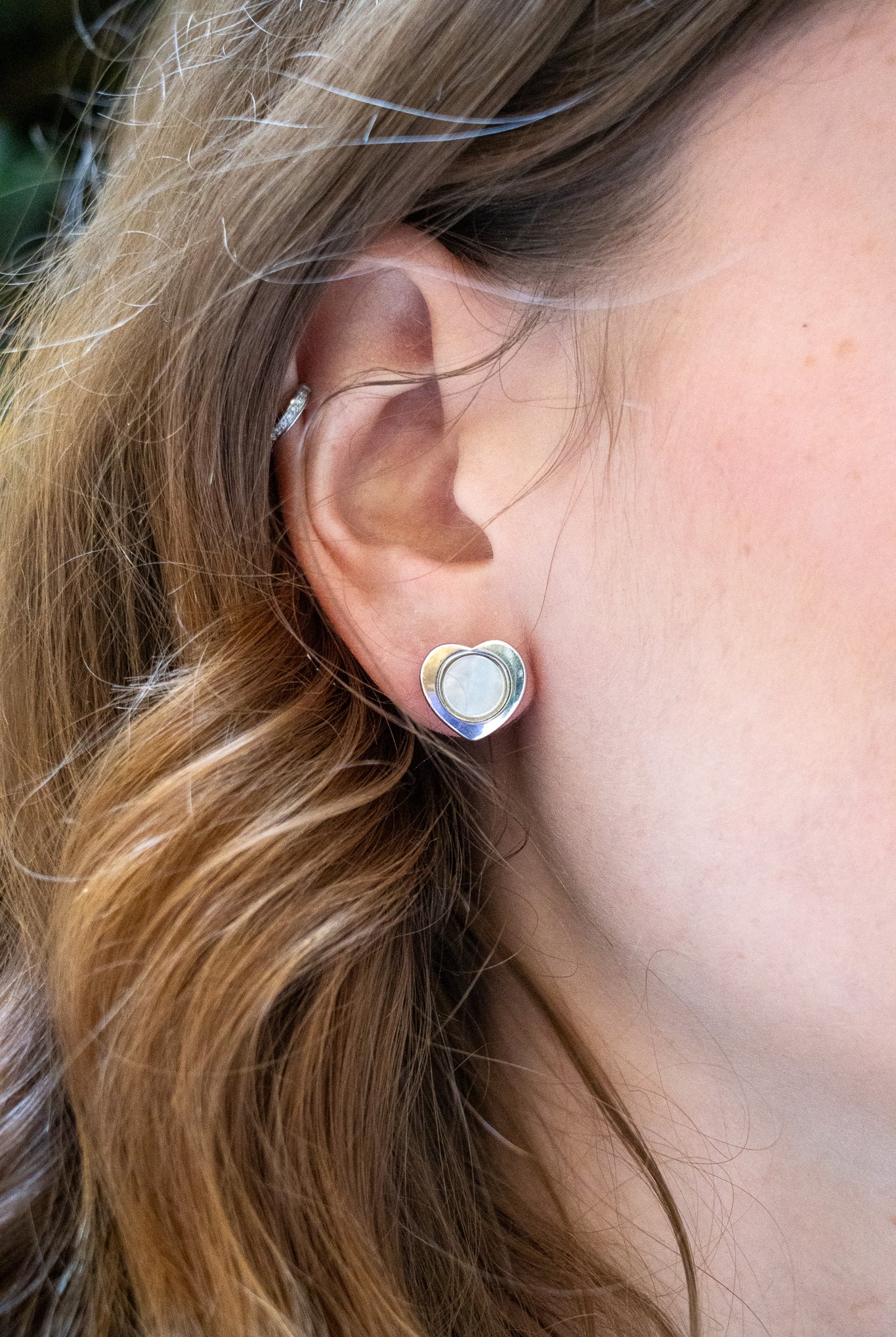 clou d'oreilles en forme de coeur idée cadeau de noel femme bijou