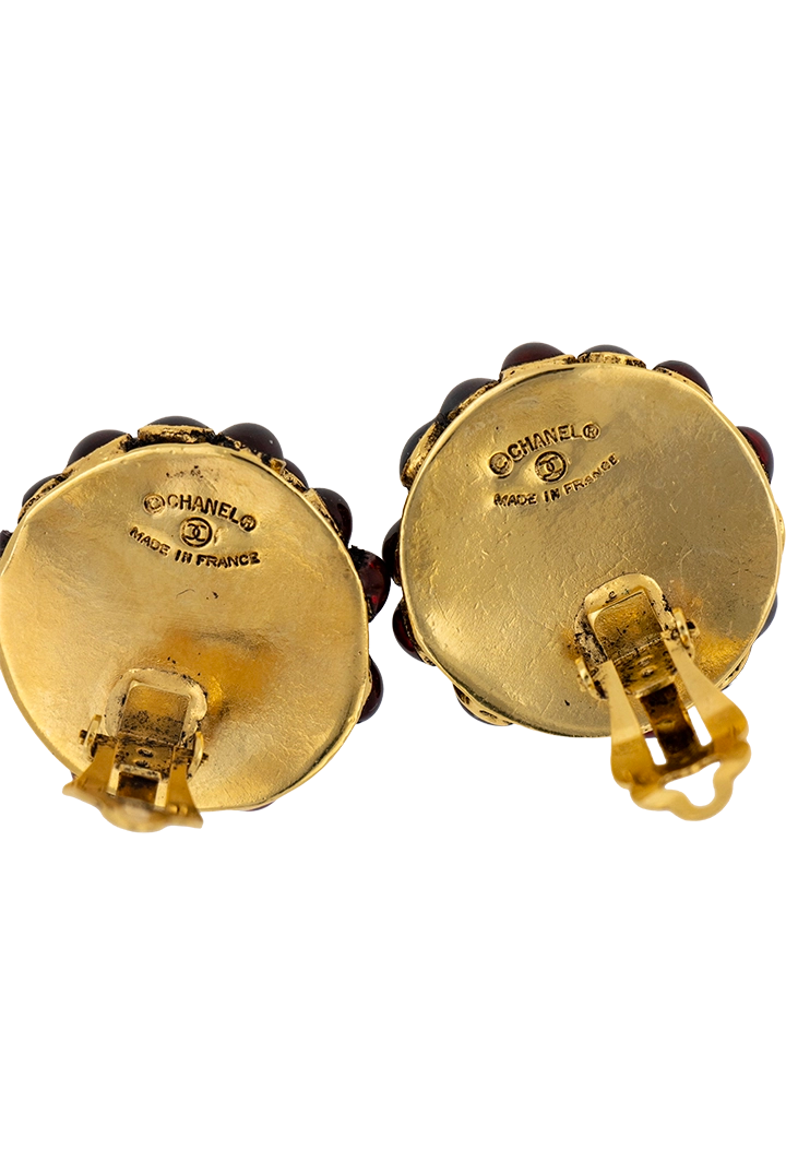Boucles d'oreilles clip vintage chanel made in france bijou de luxe pièce unique