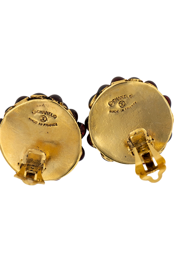 Boucles d'oreilles clip vintage chanel made in france bijou de luxe pièce unique