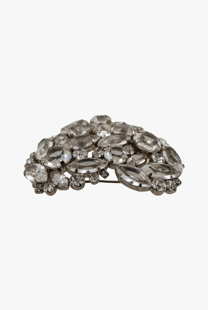 Broche en forme de coeur vintage ornée de strass brillant collection coeur love amour