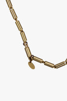 Collier noir et blanc et chaîne dorée signée au dos Lanvin - Vintage collection