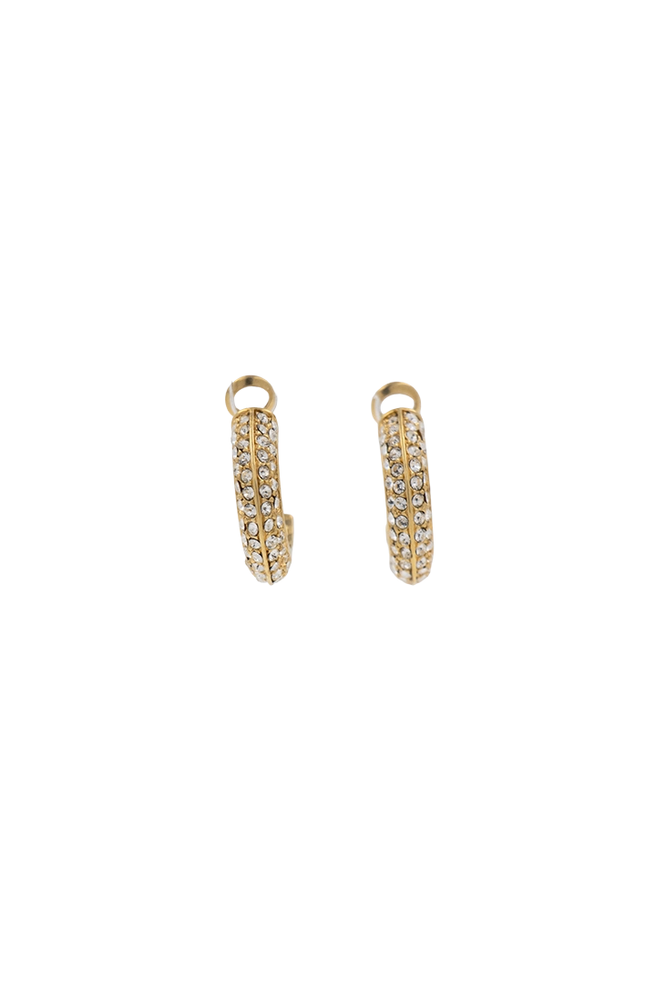 Boucles d'oreilles dorée et strass cristal bijou de fête