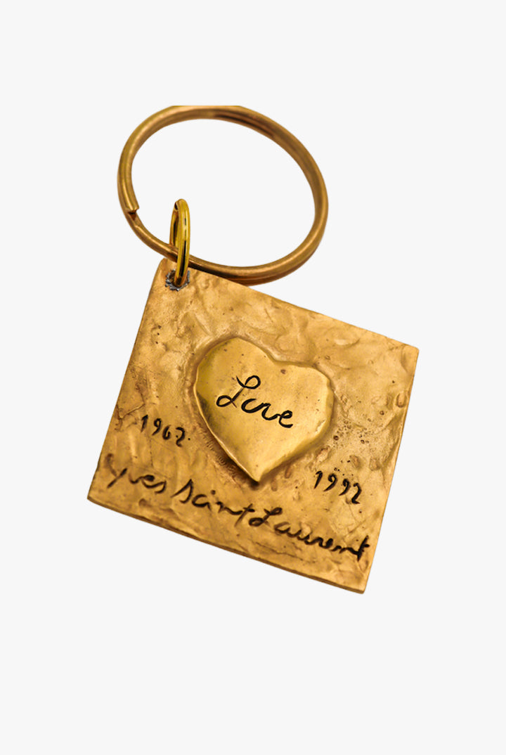 porte clés vintage YSL doré Love amour idée cadeau