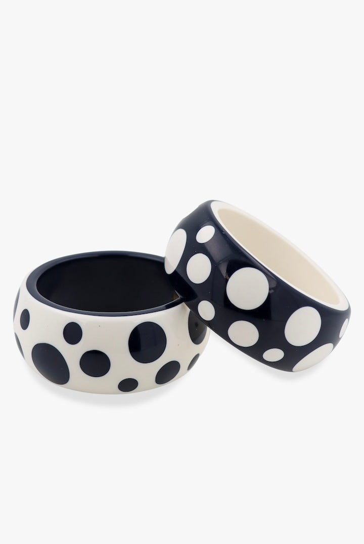 Bracelets fantaisie de luxe signée RAfia et Bossa Paris - bleu marine et blanc à poids - Tendance