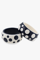 Bracelets fantaisie de luxe signée RAfia et Bossa Paris - bleu marine et blanc à poids - Tendance