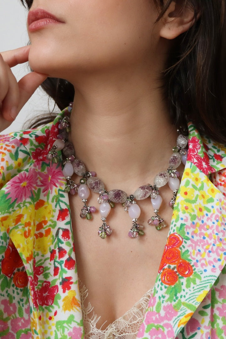 Françoise Montague Unique Vintage Glass Charm Necklace at Françoise Montague Unique Vintage Glass Charm Necklace at