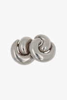 boucles d'oreilles vintage argentée fermeture clip en forme de coquille d'escargot 
