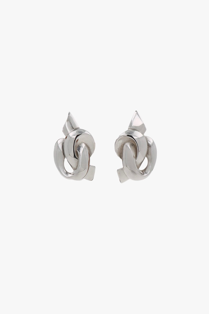 Boucles d'oreilles clip Givenchy signé asymétrique noeud vintage