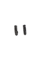 Boucles d'oreilles créoles noir strass cristal idée cadeau 