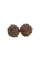 Boucles d'oreilles en verre gripoix chanel bordeaux