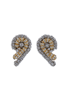 Boucles d'oreilles clip Mayfair bicolores or et argent, bijou fait main à Paris depuis 1945