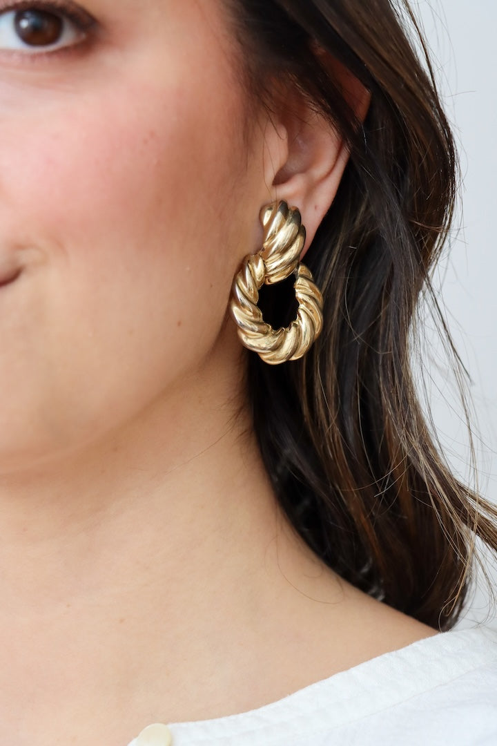 boucles d'oreilles fermoir clip créoles vintage 