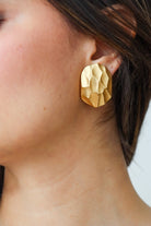 Boucles d'oreilles or cabochon fermori clip - Maison Yves saint laurent - vintage collection 