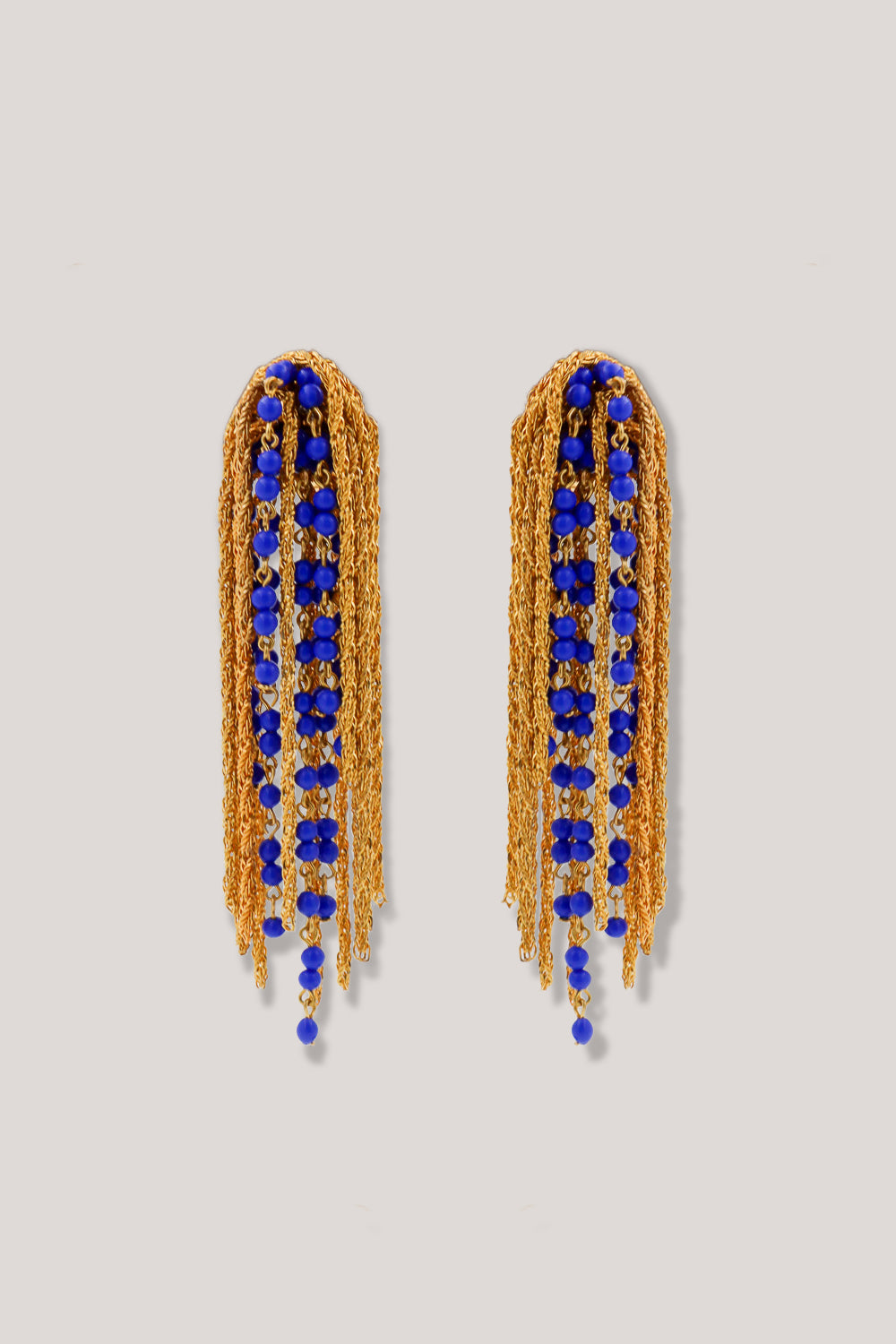 boucles d'oreilles Gonzague perle bleu