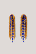 boucles d'oreilles Gonzague perle bleu