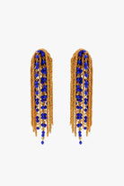 boucles d'oreilles Gonzague perle bleu