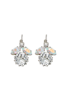 Boucles d'oreilles argentée en strass fait à la main en France