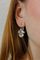 Boucles d'oreilles fermoir oreilles percées en strass - Bijou fantaisie de luxe
