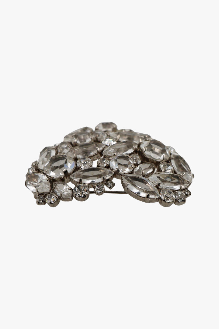 Broche en forme de coeur vintage ornée de strass brillant collection coeur love amour