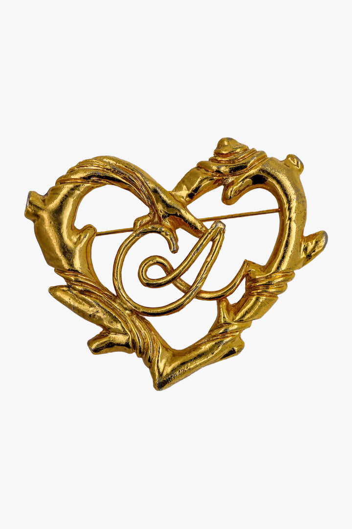 Broche coeur accessoire fantaisie Vintage du créateur Christian Lacroix 
