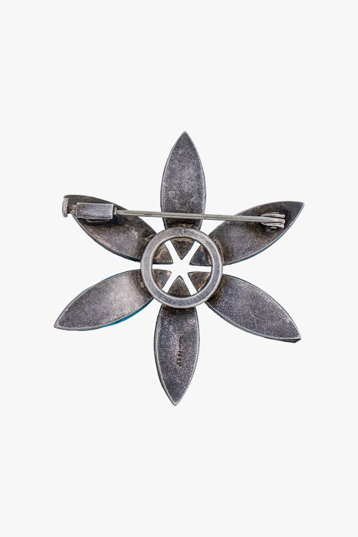 Broche vintage fleur signée jacques gauthier 