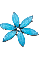 Broche vintage bleu turquoise viel argent jacques gauthier 