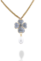 Collier en pâte de verre fait à la main en France Black Diamond