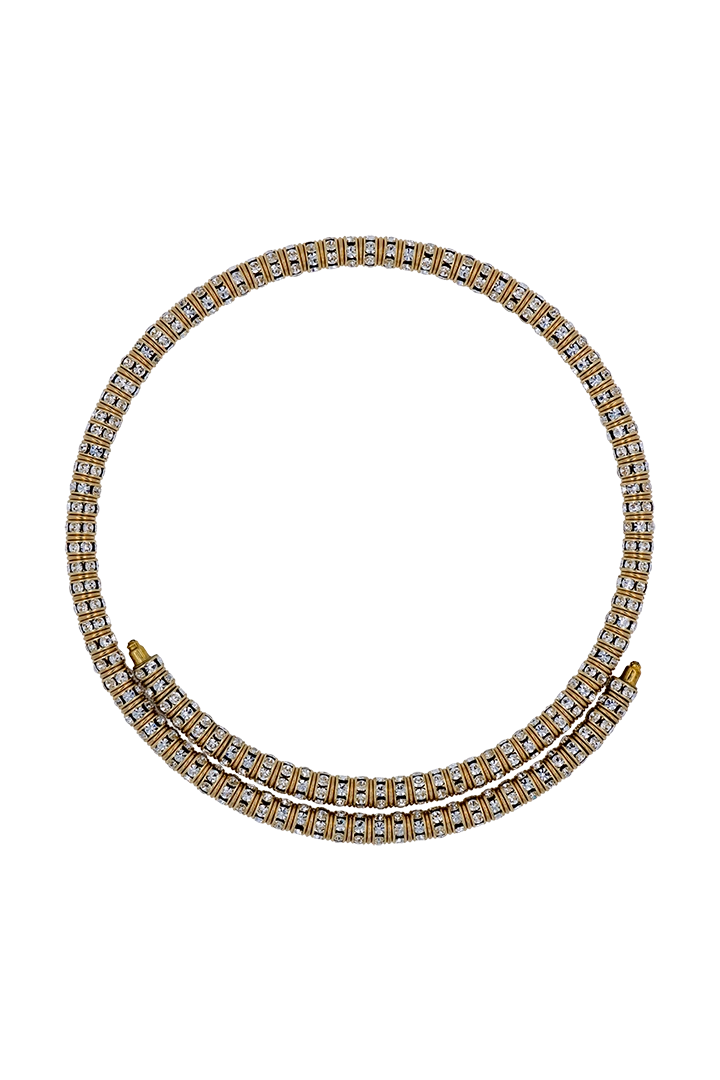 Collier ras de cou Mabrouk strass doré cérémonie atelier Paris Françoise Montague