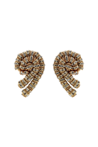 Boucles d'oreilles clip Mayfair en strass cristal, création Françoise Montague Paris