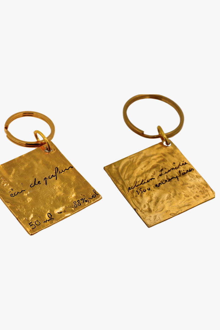 deux porte clés YSL vintage doré - idée cadeaux vintage 