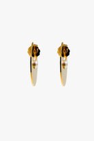 Créoles vintage oreilles percées avec une perle blanche nacrée