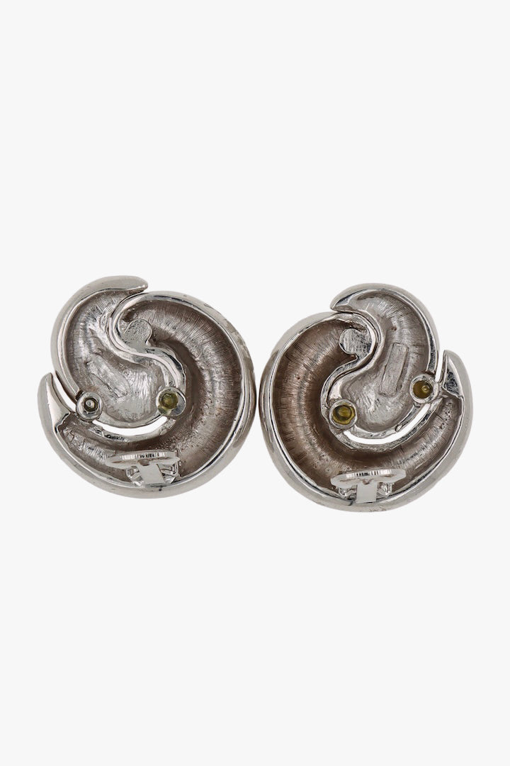 boucles d'oreilles vintage argentée fermeture clip de dos