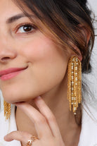 boucles d'oreilles Gonzague perle blanches nacrées bijoux fantaisie fait main 