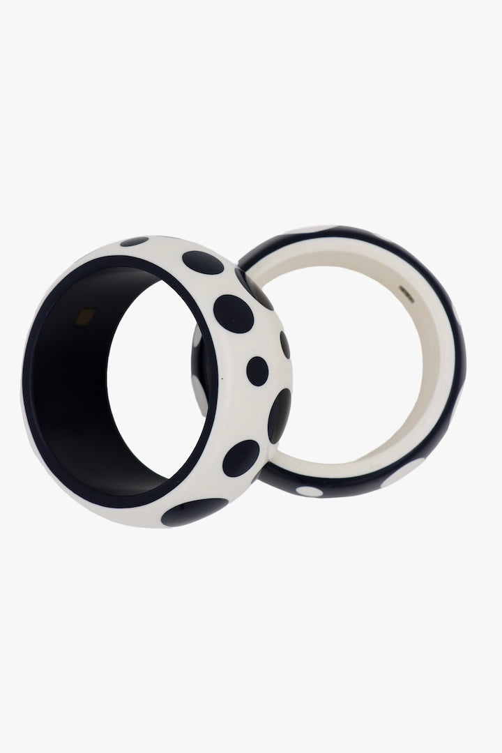 Bracelet Vintage de la marque Rafia et Bossa Paris blanc et Marine à poids - Pièces unique