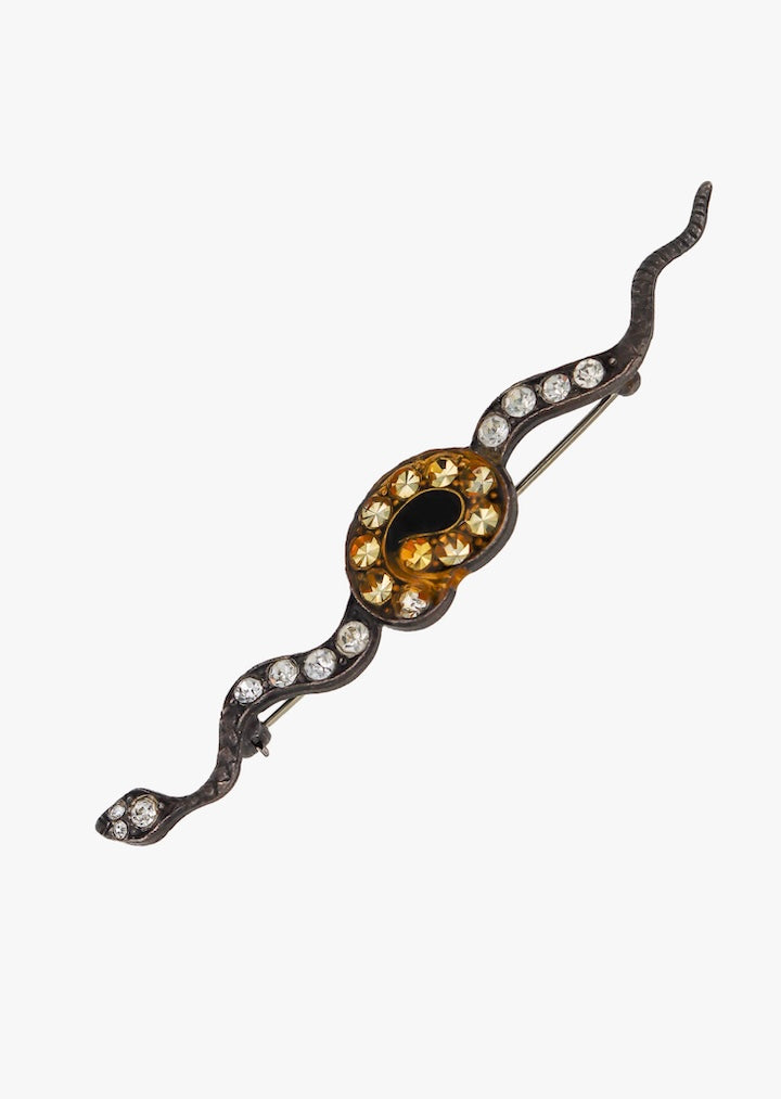Broche fine en forme de serpent 