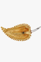 Broche en forme de feuille doré de marcel boucher de taille moyenne - Vintage 