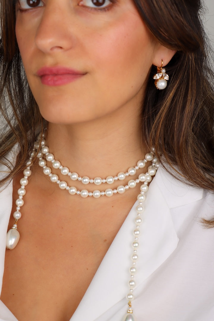 ceinture et collier charvet en perle double rang