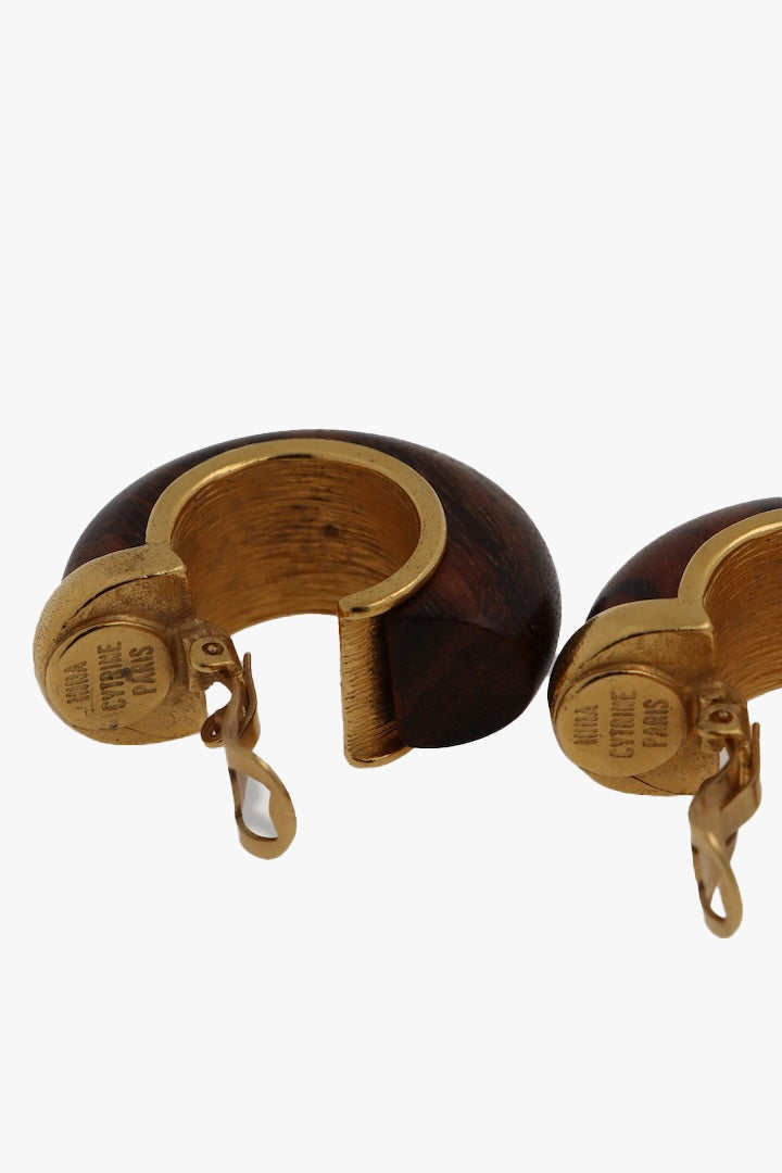 Boucles d'Oreilles Inna Citrine fermoir clip - Françoise Montague