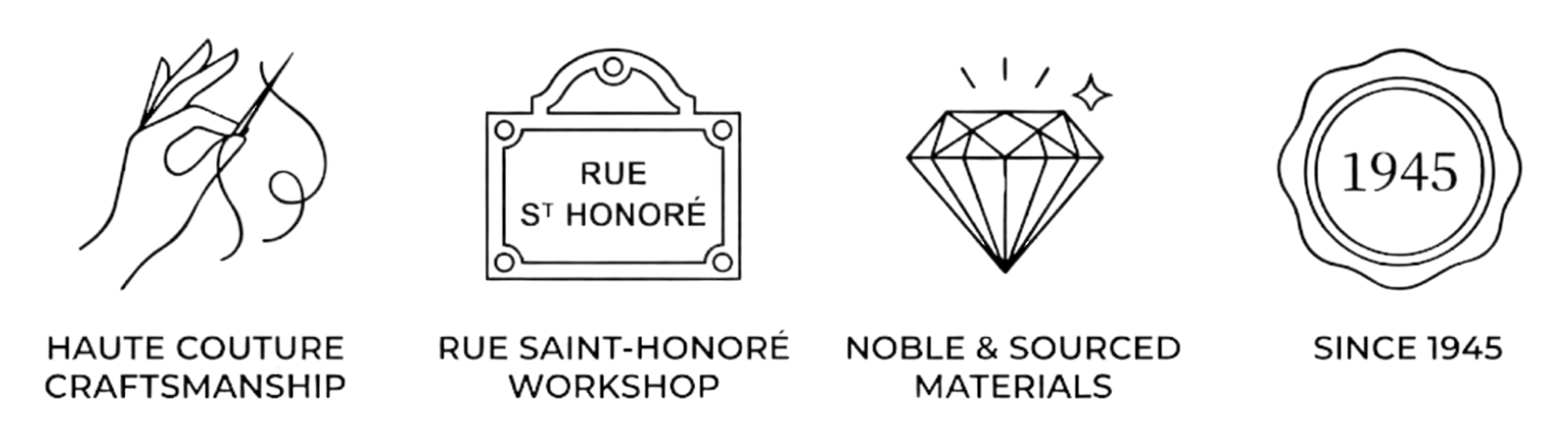 trust badge handcrafted and made in france since 1945